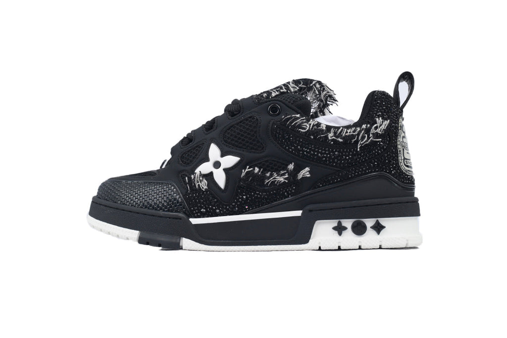 LOUIS VUITTON patins en crin de cheval noir