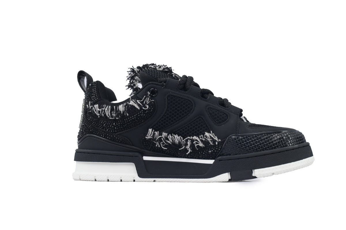 LOUIS VUITTON patins en crin de cheval noir