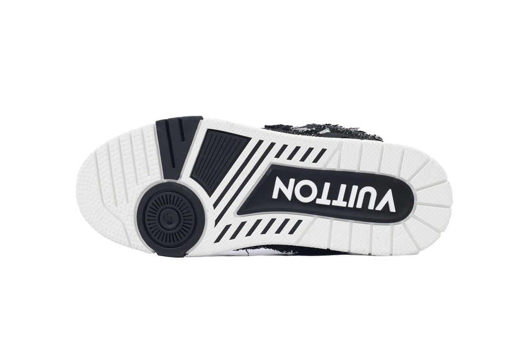 LOUIS VUITTON patins en crin de cheval noir