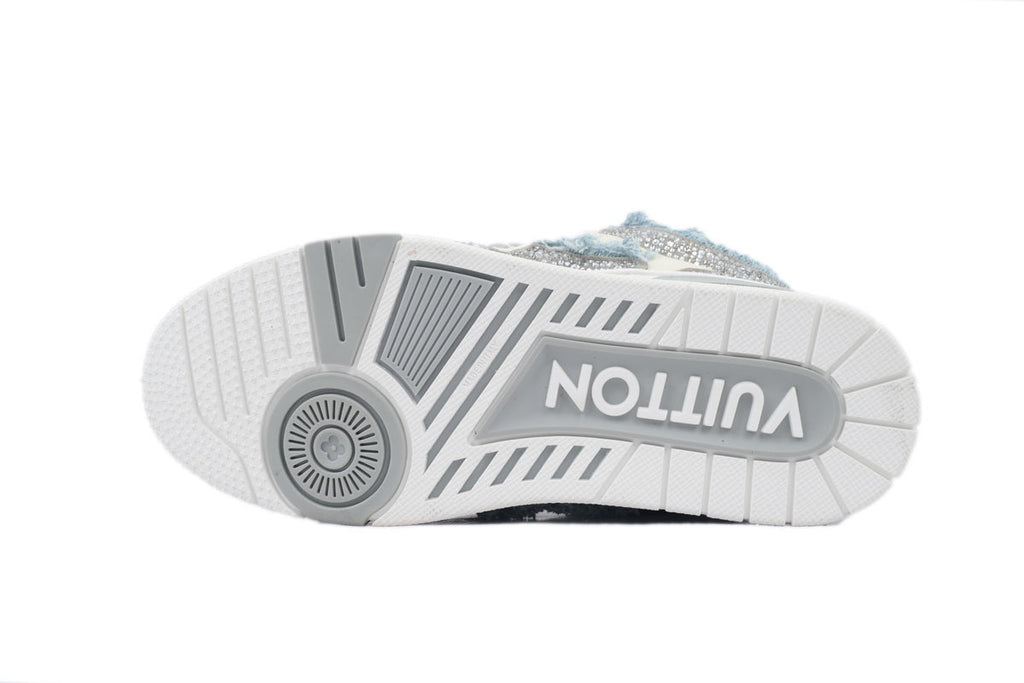 LOUIS VUITTON patin Cheval Crin Gris Blanc Diamant